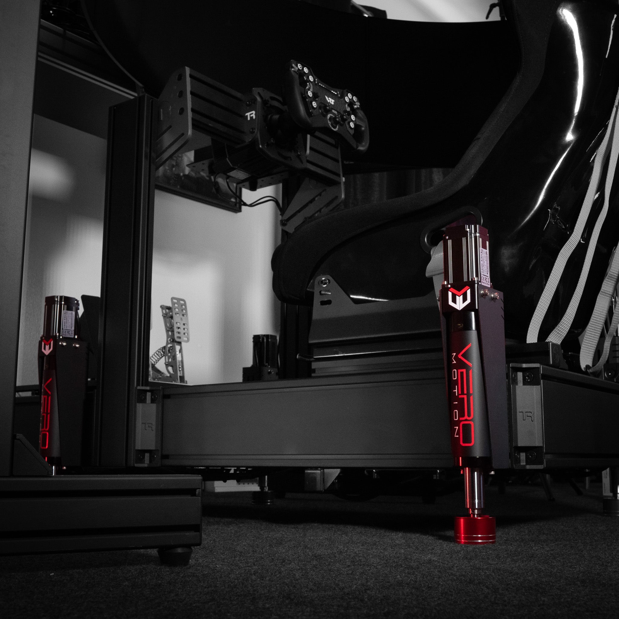 Vero Motion actuators on a Sim Werks rig